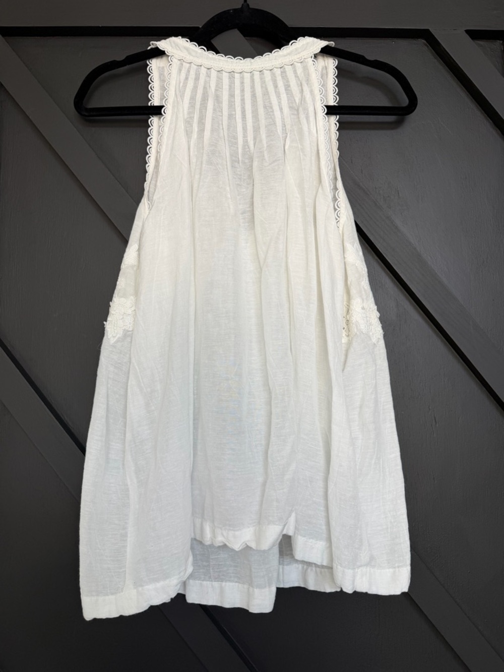 Anthropologie Ranna Gill Linen Lace Tank in White, Size Large - Picture 10 of 12